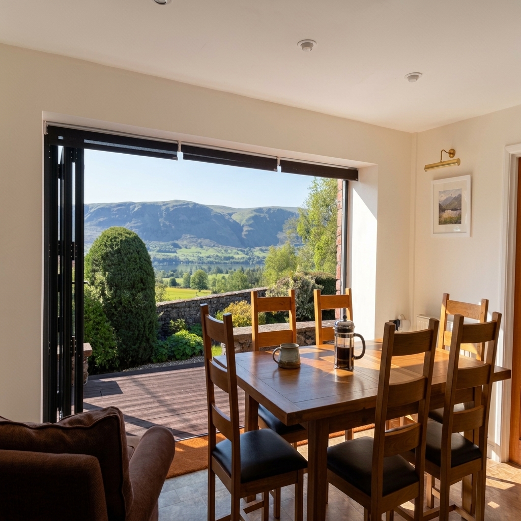 View of Westfield holiday cottage and surrounding Lake District landscape