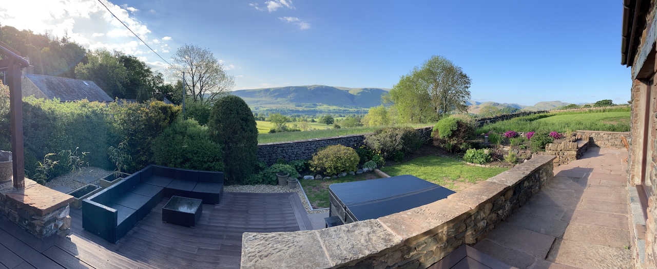 Panoramic view of Ullswater and the Lake District fells near Watermillock